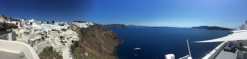 File:Oia santorini panoramic view overlooking volcano.JPG