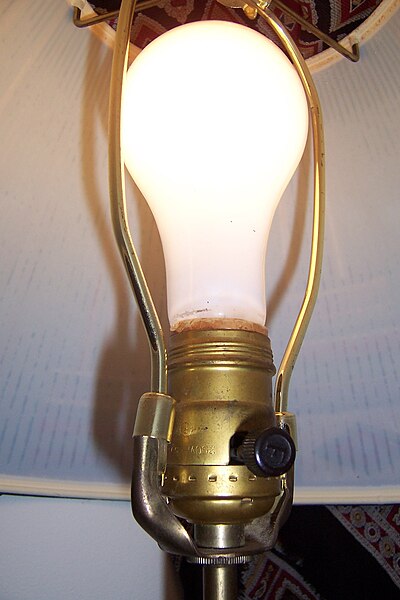 File:Old Circle F light socket with bulb.jpg