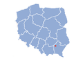 English: Mielec in Poland map Polski: Mielec na mapie Polski