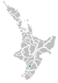 Map of Palmerston North City in the North Island; own work