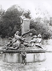 Pan and the Nymphs Fountain. Kansas City. Front view in original location. 1918.jpg