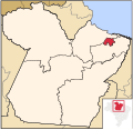 Map of Pará with metropolitan area of Belém