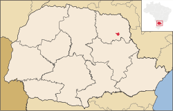 Localização de Jaboti no Paraná