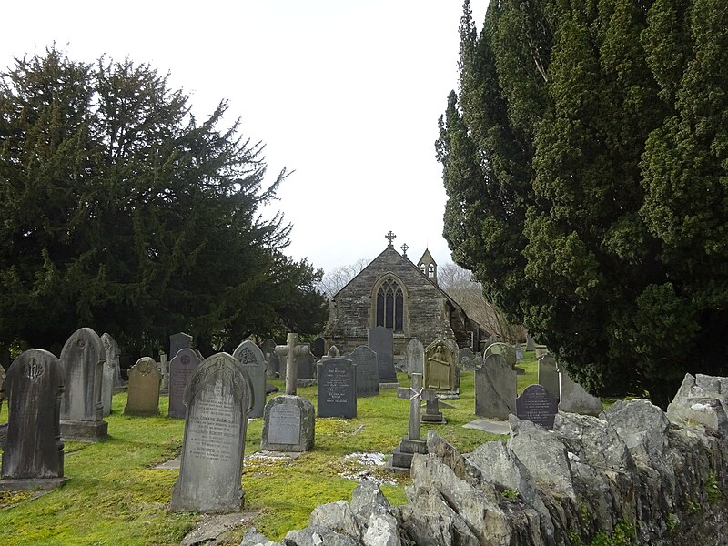 File:Parish church of Church of St Bridget at Llansantffraid Glyn Dyfrdwy (later re-named Carrog), Sr Ddinbych, Wales 10.jpg