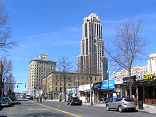 Trump Plaza, New Rochelle, the second tallest building in the Hudson Valley. Pershing & Trump.JPG