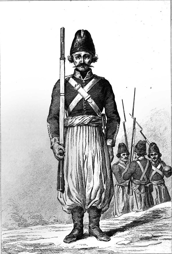 Persian soldier with french uniform