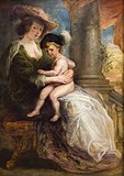 Hélène Fourment met haar oudste zoon Frans door Rubens, Alte Pinakothek, München