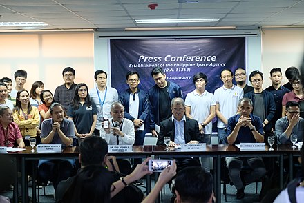 Press conference on the establishment of the Philippine Space Agency, August 14, 2019.