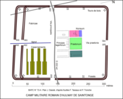 Plan des örtlichen römischen Militärlagers