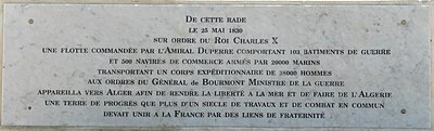 Gedenktafel auf einem Deich im Stadtteil Mourillon in Toulon