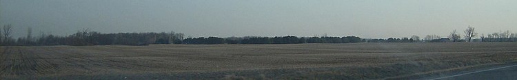 Outside of Kenton, Pleasant Township is generally a flat area of farms and small woods. Pleasant Township, Hardin County, Ohio.jpg