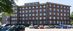 Polizeikaserne Am Zollhafen (Hamburg-Veddel).Fassade Katenweide.13038.ajb