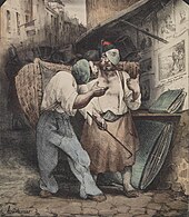 The kid's right - it's us who fought the revolution but they're the ones eating the cake. (1830), 20.7 x 18.1 cm., British Museum