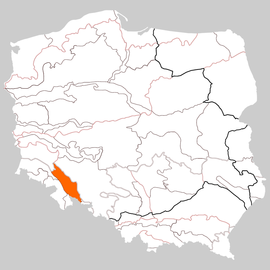 Poľská časť, nazývaná Przedgórze Sudeckie