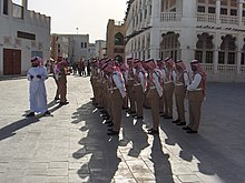 Qatari police at Souq Waqif Qatar Police.jpg