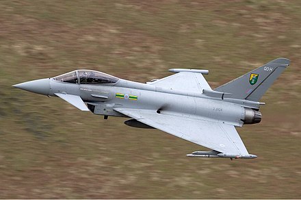 A Eurofighter Typhoon with the RAF