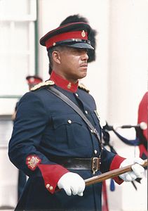 WO1 Herman Eve, RSM of the Royal Bermuda Regiment in 1992[210]