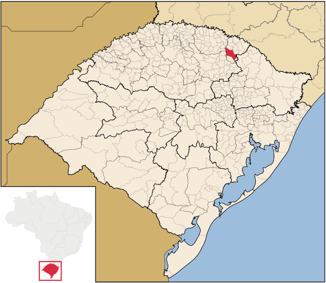 Localização de Sananduva no Rio Grande do Sul