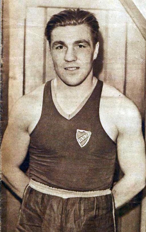 Roger Michelot, champion olympique des poids mi-lourds (JO de 1936, Deutschlandhalle)