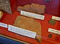 Roman tile from Franks Hall Villa, displayed at Dartford Borough Museum.