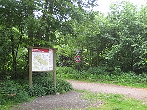 At the hiking car park of the Red Mountain