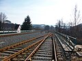 Bahnstrecke nach Johanngeorgenstadt kurz hinter dem Bahnhof Schwarzenberg (2016)