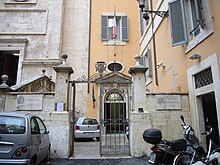 The entrance of Angelica Library S Eustachio - piazza s Agostino Arcadia e Angelica 1150281.jpg