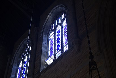 Clerestory windows on the south wall of the nave Saint Ignatius of Anticoh NYC Large Window.jpg