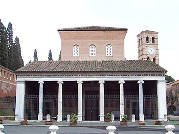 La Basilica de San Lorenzo extramuros acoge la tomba de este mártir. Sufrió el bombardeo aliado del 19 de julio de 1943, la fachada fue reconstruida pero los frecos del techo se perdieron para siempre.