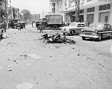 Scene of Viet Cong terrorist bombing in Saigon, Republic of Vietnam., 1965.jpg