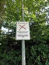 Schild "Müllfreies Kochel a. See"