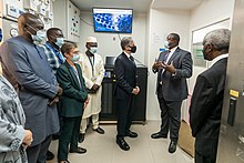 US Secretary of State Antony Blinken visits the Pasteur Institute of Dakar in November 2021 Secretary Blinken Visits Institute Pasteur of Dakar (51700930153).jpg
