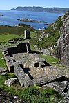 Selje Abbey ruins at the Atlantic