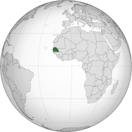 Карта на Senegal