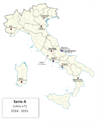 Serie A Calcio a 5 2014-2015 Map.png