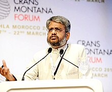 Shaz addressing Crans Montana Forum 2016.jpg