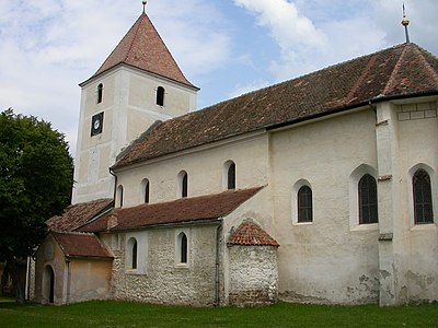 Fortified Evangelical Lutheran church of Gușterița (German: Hammersdorf) neighbourhood, built during the 13th century, belonging to the local Transylvanian Saxon community.