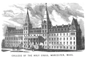 Fenwick Hall, named after Benedict Joseph Fenwick, was one of Holy Cross' inaugural structures. The building's cornerstone was laid on June 21, 1843[17]