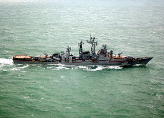 Soviet destroyer <i>Slavny</i> (1965) Kashin-class destroyer of the Soviet Navy