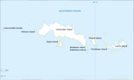 Map showing the location of Roald Glacier