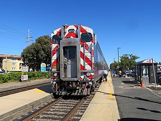 <span class="mw-page-title-main">Broadway station (Caltrain)</span> Train station in Burlingame, California, U.S.