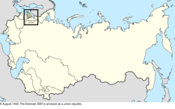 Map of the change to the Soviet Union on 6 August 1940