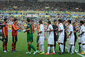 Partido de fútbol España vs Tahíti en la Copa Confederaciones 2013