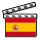 Claqueta con la bandera de España