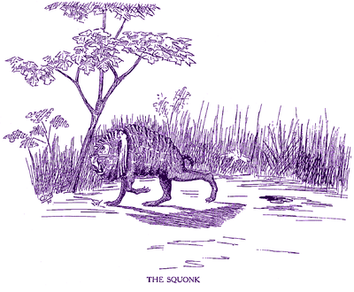 Сквонк. Иллюстрация из книги Внушающие страх существа лесов.