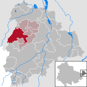 Poziția Starkenberg pe harta districtului Altenburger Land