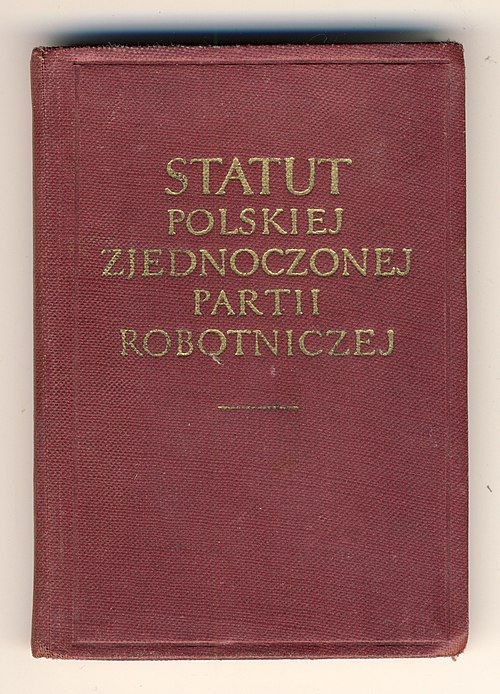 Statute of the Polish United Workers' Party, 1956 edition