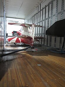 Stits Sky Baby loaded with room to spare in the Smithsonian's transport trailer at the Stephen Udvar Hazy Center Stits Sky Baby.jpg