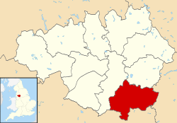 Stockportin sijainti Englannissa ja Suur-Manchesterissa.