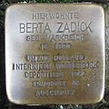 Stolperstein für Berta Zadick geb. Markreich